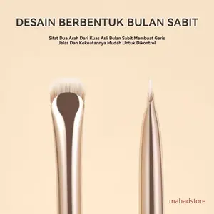 Kuas alis sutra profesional dan kuas eyeliner Desain kepala ganda multifungsi Rambut serat sangat lembut Gambar yang presisi Tahan air dan anti noda Gaya yang sama untuk penata rias