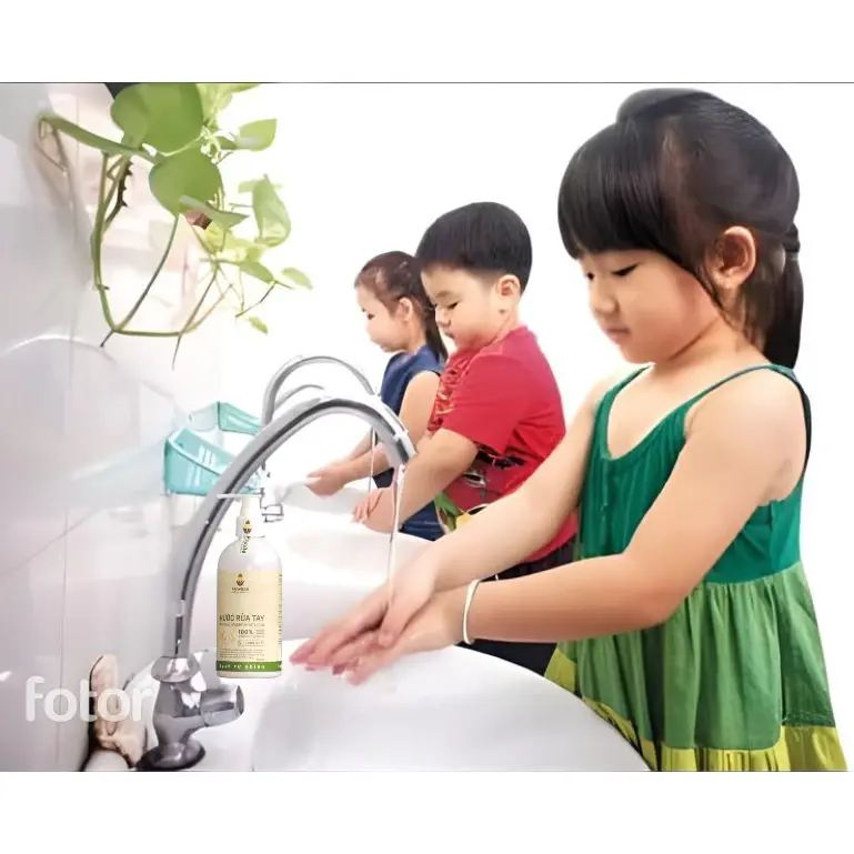 Nước rửa tay hữu cơ Fuwa3 Hương tinh dầu quýt tự nhiên Giúp sạch khuẩn, mềm da tay-An toàn cho da tay bé_300ML 3
