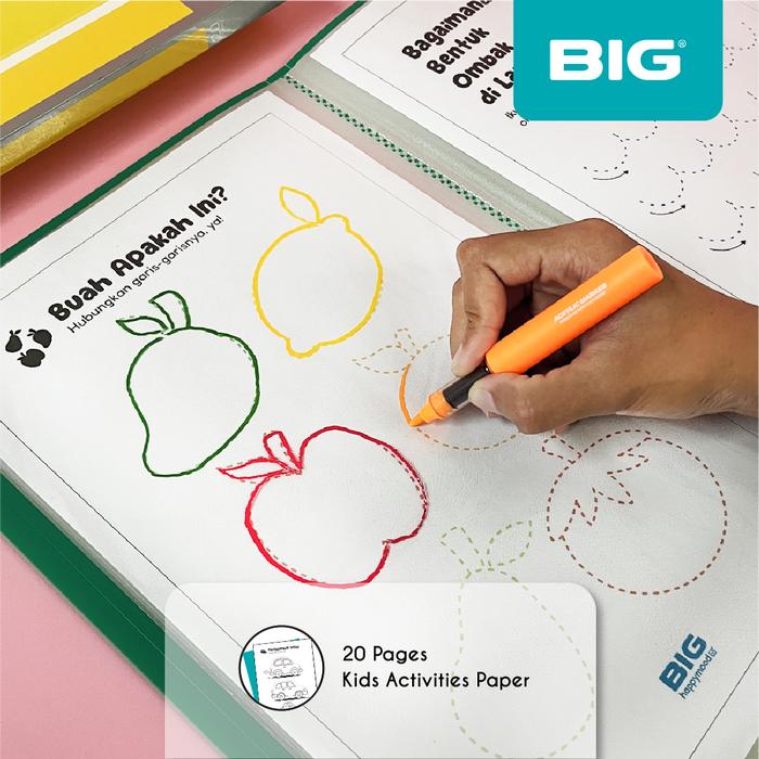 Gambar BIG 20 Lembar Worksheet Anak Pra-TK & PAUD Edukasi Kids Activity Kertas F4 dari bigstationery_NEW Kota Surabaya Tokopedia