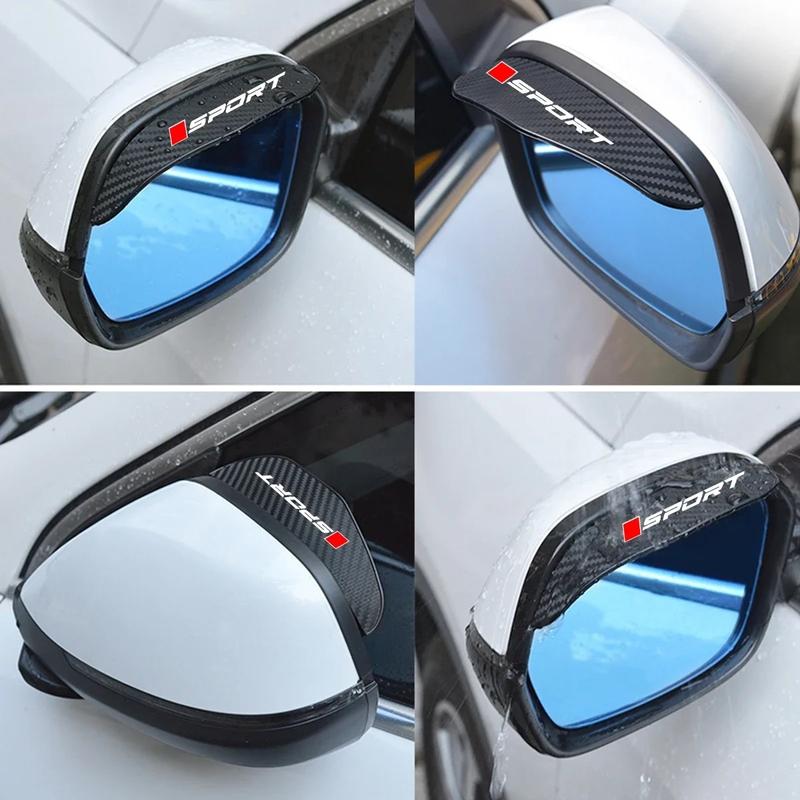 Product Introduction of 2025 Car Rearview Mirror Rain Block Board Side Window Deflector Thick Carbon Fiber Texture Rearview Mirror Window Deflectors 9