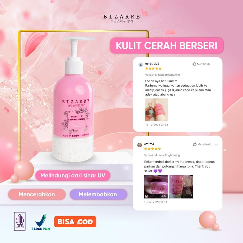 BIZARRE Glow Body Lotion Lotion Kulit Tubuh 300 ML 2