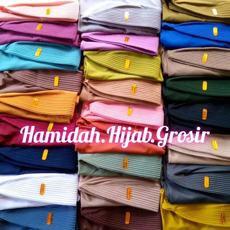 Paket hemat 100ribu dapat 6pcs Label Akrilik Gold Hijab Khimar Pinguin Pet size L Bergo Cantik 1