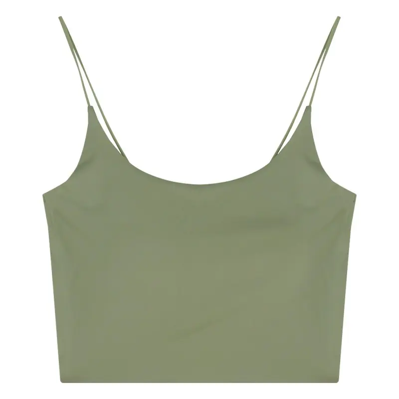 Áo Vest Liền Mạch Lụa Lạnh Nâng Ngực, Phong Cách Hàn Quốc, Gợi Cảm Và Dễ Thương, Hai Dây Liền Mạch, Lưng Đẹp, Có Đệm Ngực, Áo Ống, Có Thể Mặc Ngoài Đồ Lót 4