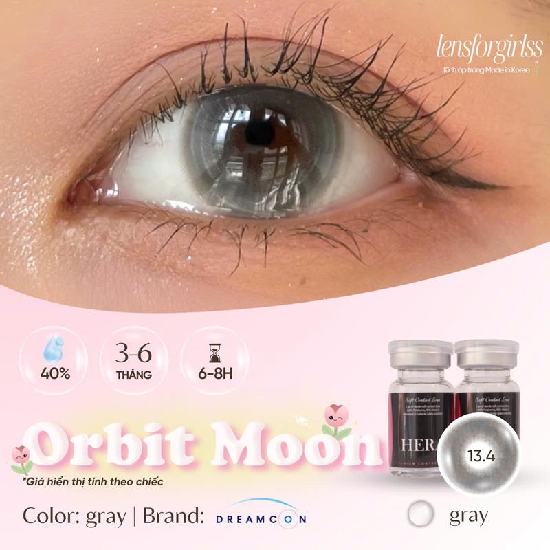 Kính áp tròng sz GIÃN TRÒNG hack mắt ORBIT MOON GRAY chính hãng HERA | Lens cận | LENSFORGIRLSS