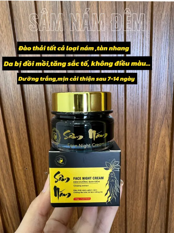 COMBO KEM FACE NGÀY và ĐÊM Sâm nám 8G ban đêm.Bạch nhân sâm 8G ban ngày TẶNG KÈM SERUM 2