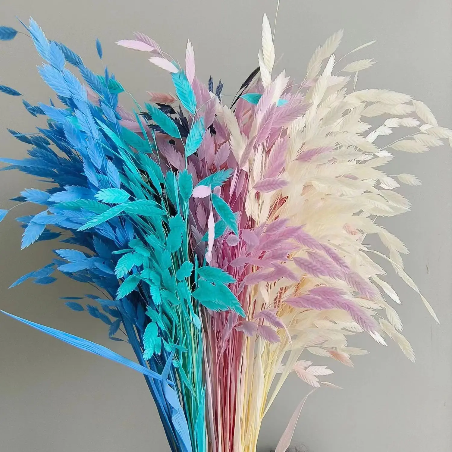 Warm Home Little Pan Grass Eternal Flower Dried Flower Bleached Little Pan Grass Pink Artificial Flower DIY Eternal Flower Permanent Healthy Odorless eternal  flower
