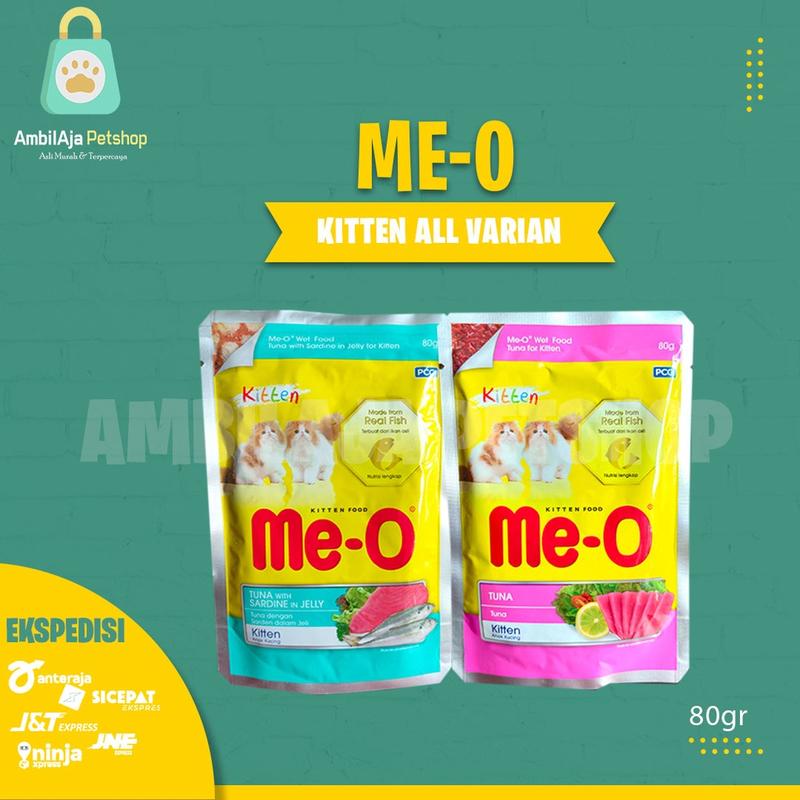 Makanan Kucing basah MEO Pouch Adult & Kitten All Variant 1 Box isi 12pcs 1