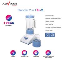 Gambar Blender Serba guna Advance BL2 Blender multifungsi tabung kaca 1.5L blender ice crusher buah dan bumbu dapur tahan karat - BLUE dari Advance Digitals Store1 Kota Administrasi Jakarta Utara 1 Tokopedia