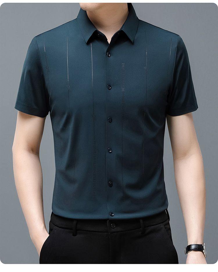 Product Introduction of Áo Sơ Mi Nam Ngắn Tay Fanzi, Chất Liệu Lụa Lạnh Áo Sơ Mi Cao Cấp, Hàng Mới Về, Thích Hợp Mặc Ngoài Trời Và Thường Ngày, Mỏng Và Co Giãn, Cho Nam, Năm 2024 19