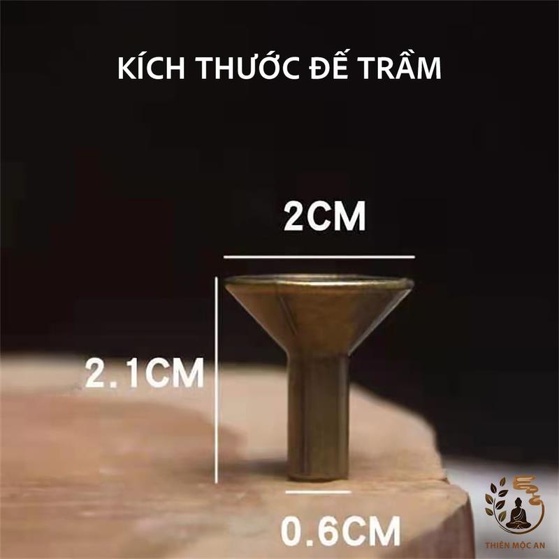[HCM] Đế để trầm nụ-  Đế đồng trầm nụ - Phụ kiện thác khói trầm hương - Phễu đặt nụ trầm hương 4