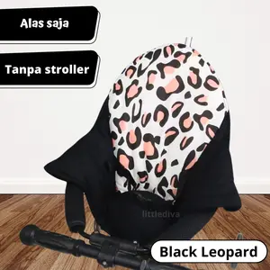 BLACK LEOPARD - TRIKE PAD Sandaran SEGITIGA alas stroller kereta dorong kecil akachan micro t3 spad Bayi Empuk kain  kereta Stroler