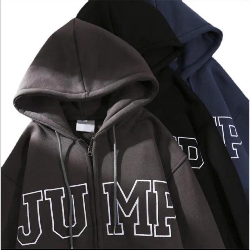 Áo Khoắc Nỉ JUMP Hoodie Form Rộng Nam Nữ Unisex Menswear Dài Tay 0