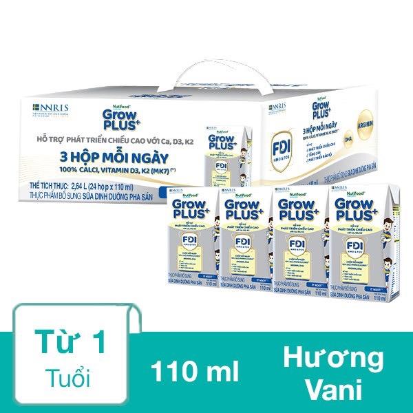  1 thùng 48 hộp Grow plus bạc 110ml phát triển chiều cao 