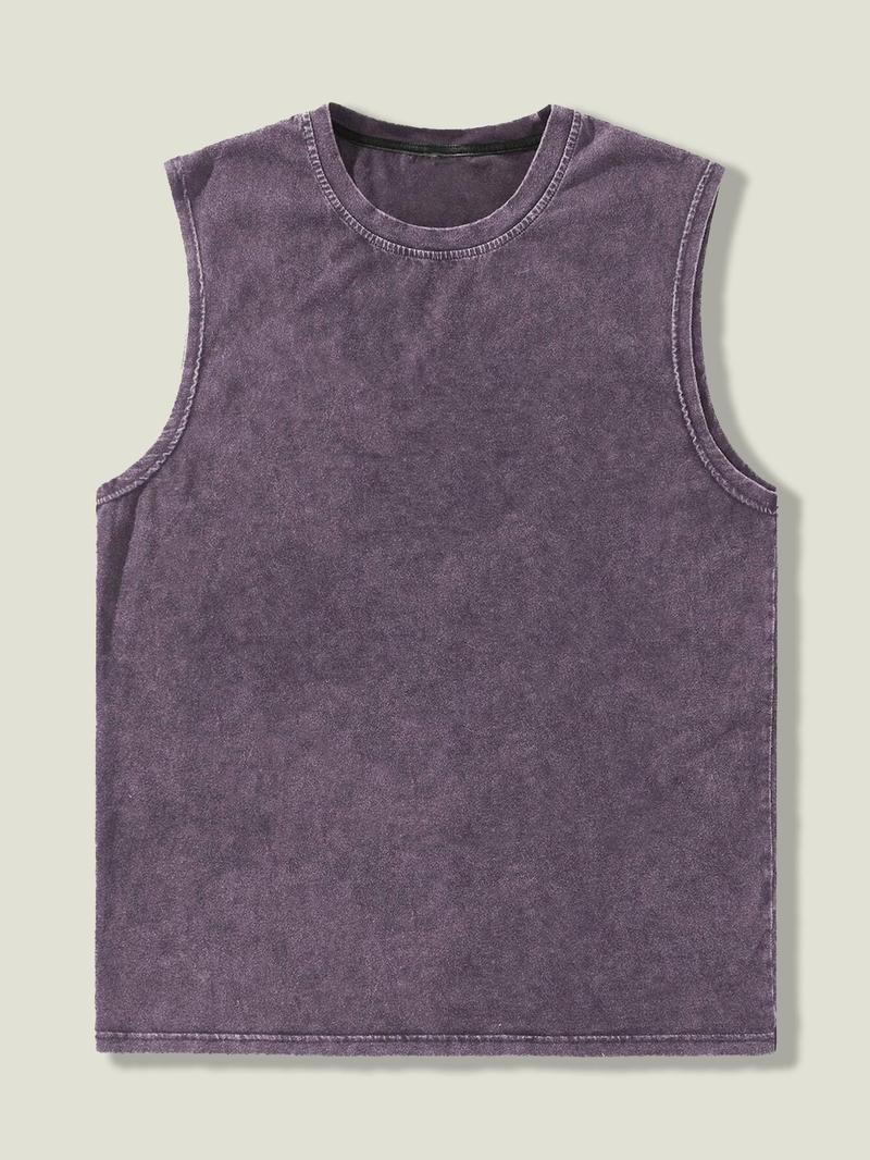 Product Introduction of Men's 100% Cotton Round Neck Tank Top, Regular Fit Casual Comfy Sleeveless Top for Daily Wear, Men's Clothes for All Seasons, Clothing 7