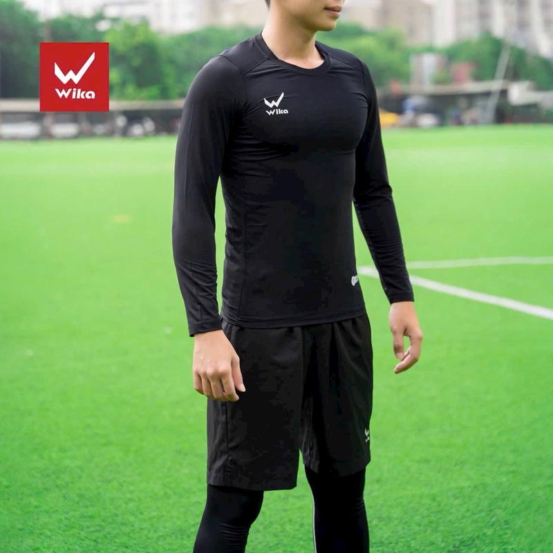 Áo thun body thể thao chính hãng Wika nam nữ giữ nhiệt ấm chống nắng thun lạnh co dãn thoải mái mềm mại mát lót mặc trong mùa hè đông tập luyện thi đấu bóng đá chuyền bàn pickleball cầu lông