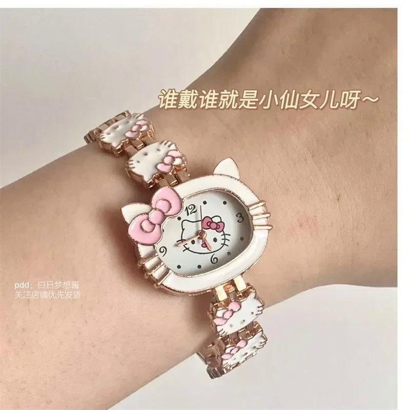 Đồng Hồ Hello Kitty, Thiết Kế Hoạt Hình Sanrio, Dễ Thương Và Ngọt Ngào, Dành Cho Nữ Sinh, Thích Hợp Làm Quà Tặng Bạn Gái, Phụ Kiện Anime, Đồ Chơi Quà Tặng Bạn Gái, Năm 2024
