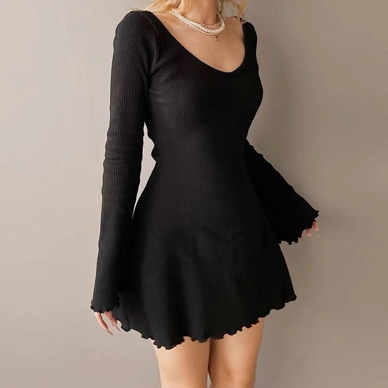Đầm Nữ Dáng Xoè, Tay Dài Viền Bèo - Tharo Clothing [DAM00011] 6
