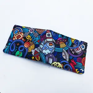 Dompet Lipat - Dompet Pria Wanita Kecil Kanvas Tipis Motif Printing DL3