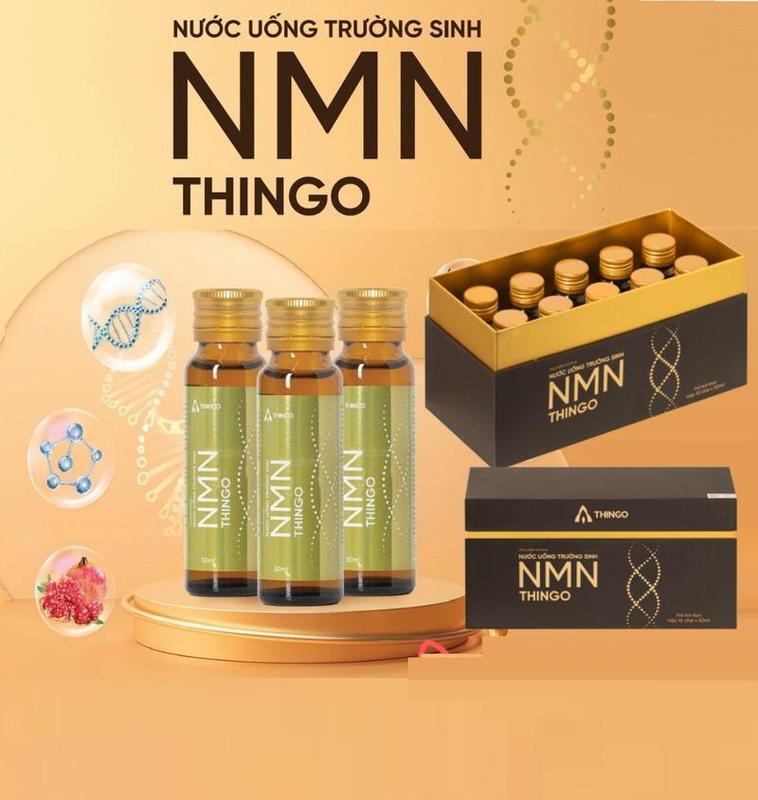 Product Introduction of (Liệu trình 1 tháng 3 hộp) Nước Uống NMN Thingo + Tặng Cốc NMN hoặc Túi NMN hoặc Quạt lụa cao cấp chính hãng 1