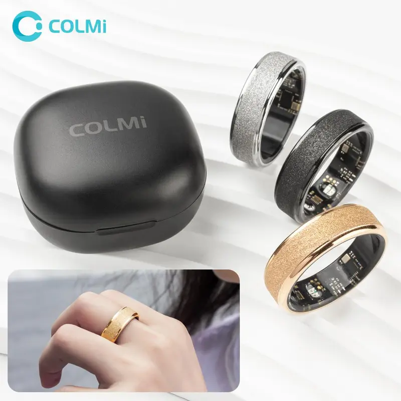 Smart Ring, 1 Set Multifunctional Smart Ring with Multiple Sports Modes, Waterproof Activity Tracker with Charging Case & USB Cable, Wearable Devices for Women & Men 0