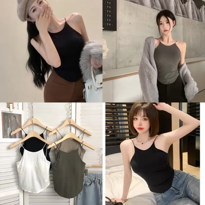 Áo Bra Nữ 2 Dây Mảnh Cổ Yếm Dáng Lửng Có Đệm  Trend Mới 1867 1