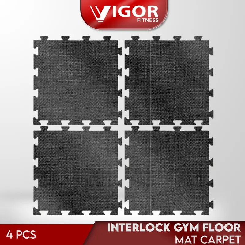 Vigor Fitness Interlock Gym Mat (50cm x 50cm x 1.5cm / 4 Pcs - TikTok ...
