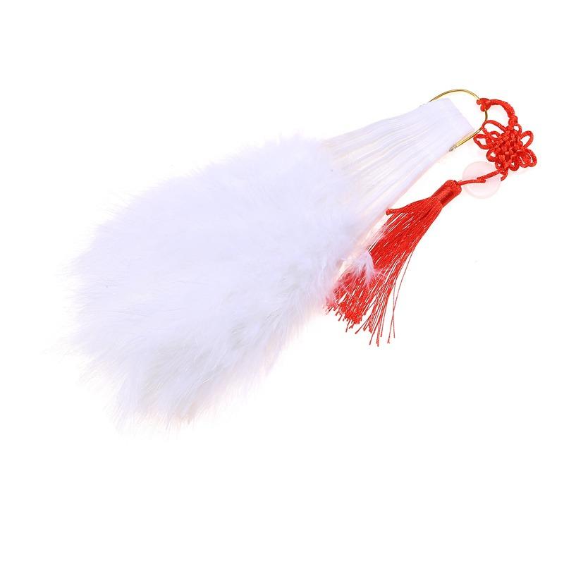 Product Introduction of [Back To Nature]Full Velvet Thickened Feather Fan Cheongsam Catwalk Performance Dance Folding Fan Square Dance Feather Fan 22