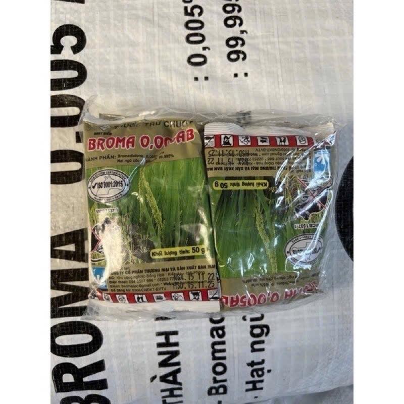 Combo 10 gói thóc chuột sinh học broma túi 50gram màu xanh