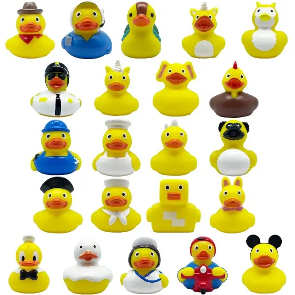 PVC small yellow duck children's bath bathroom water toy doll duck ornament doll