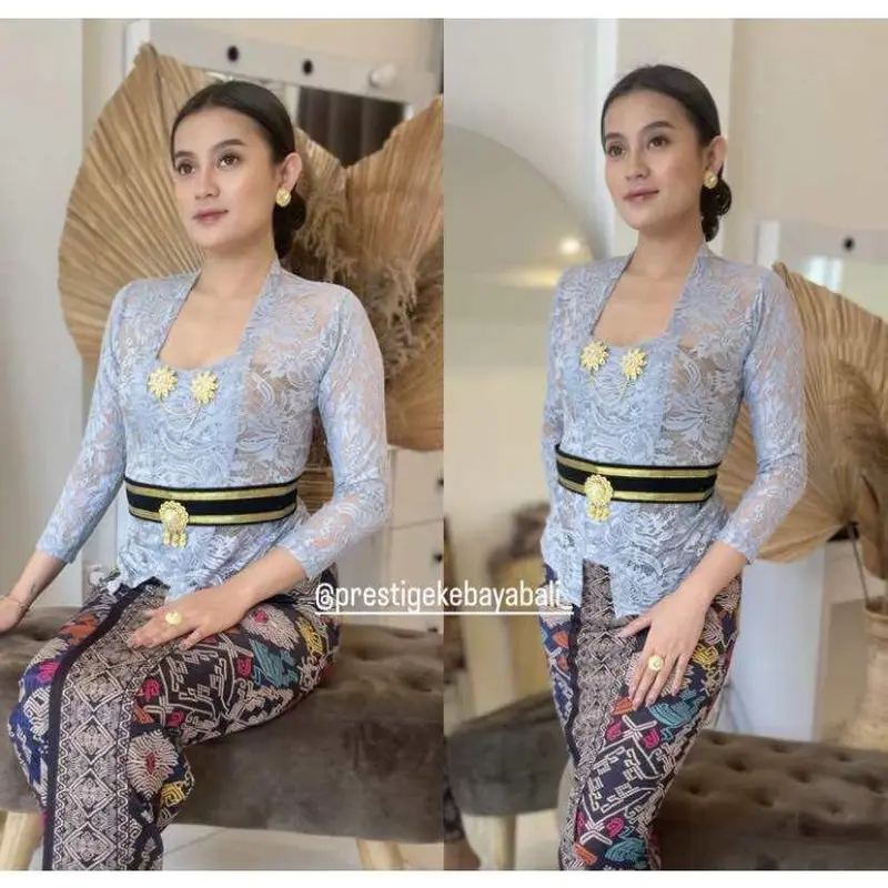 (TERLARIS KEBAYA) Kebaya brokat bali sofia strait kutubaru atasan kebaya lengan panjang tanpa kancing termurah dan terlaris 7