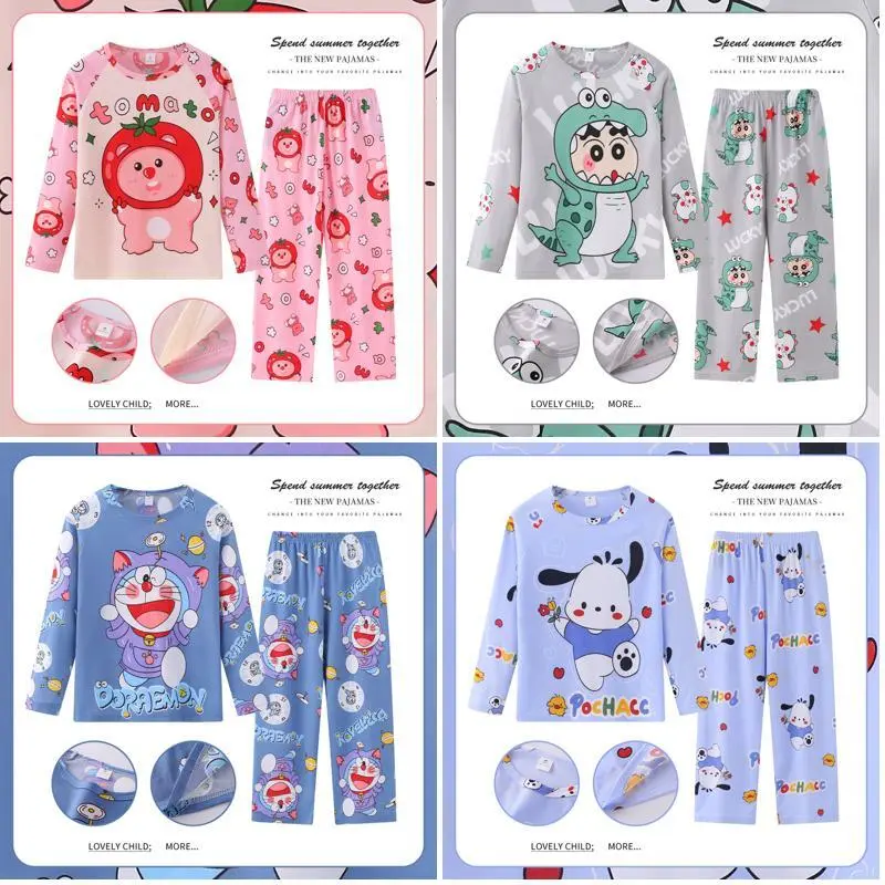 Child Long Sleeve Round-Neck nightdress Relaxing Polyester Boy's And Girls nightie for 3 - 4 years