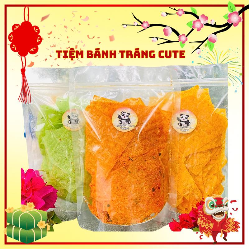Bánh tráng Phomai lá dứa phô mai sữa phô mai tôm túi zip 100gr Đặc sản Tây Ninh - Tiệm Bánh Tráng Cute Snack Ăn Vặt Food Thức Ăn