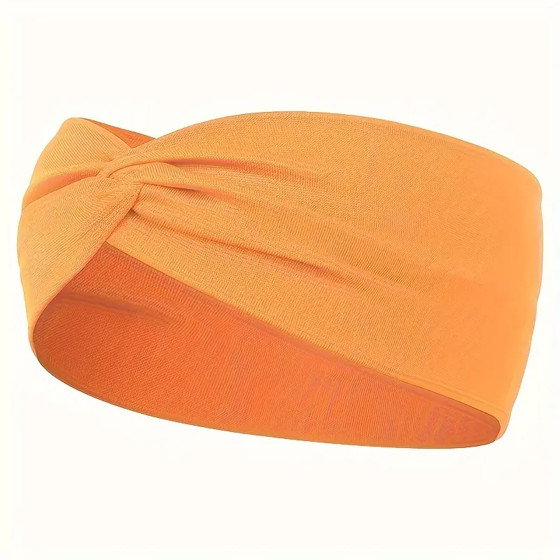1pcs Solid Color Knotted Headband Elastic Hair Band Simple Headwear Hair Accessories For Daily Wear swimming  goggles riding  hat 7
