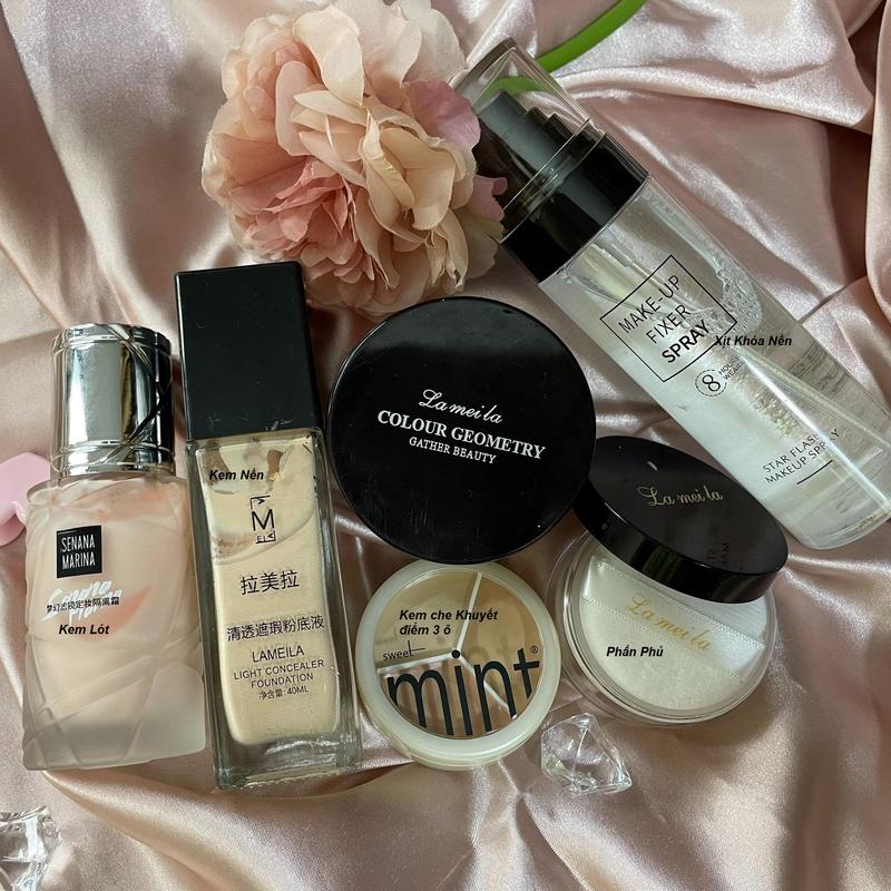 Set Make Nền 6 Món Lớp Nền trang điểm Kem Nền Kem Lót