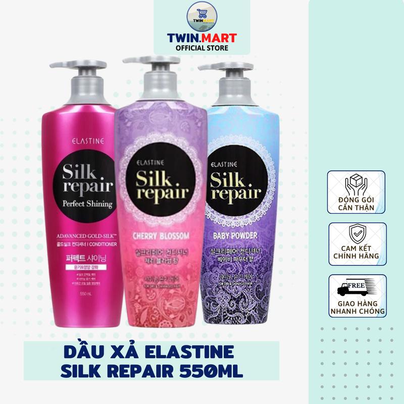 Dầu Xả chăm sóc tóc Elastine Silk Repair Hàn Quốc - 3 Mùi hương - 550ML Gội Đầu