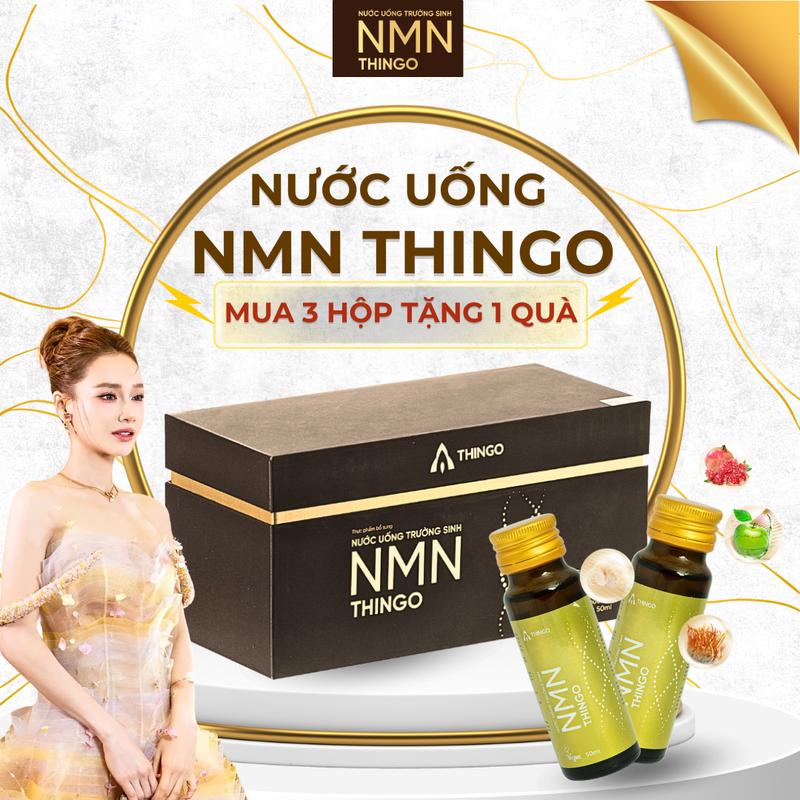 [LIỆU TRÌNH 1 THÁNG 3 HỘP - TẶNG QUÀ] Nước Uống Trường Sinh NMN THINGO Tái Sinh Tế Bào (Set 10 lọ x50ml/lọ)