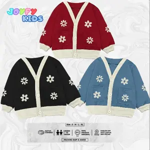 JOYFY KIDS | Cardigan Anak FLOWER Bahan Fleece Berkualitas Untuk Perempuan Dan Laki Laki Unisex
