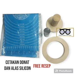 Cetakan donat kayu dan alas adonan silicon /variasi produk