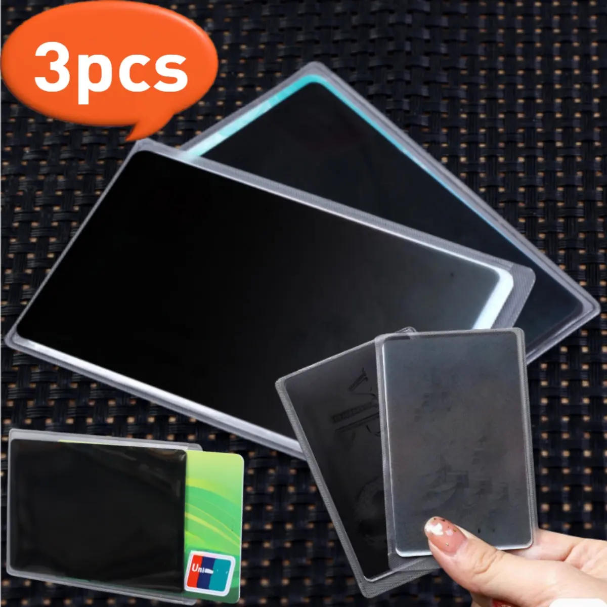 1/3 Pcs Anti-peeping ID Card Cover Multi-purpose Bank Card ID Photo Storage Bag Reusable Storage Supplies