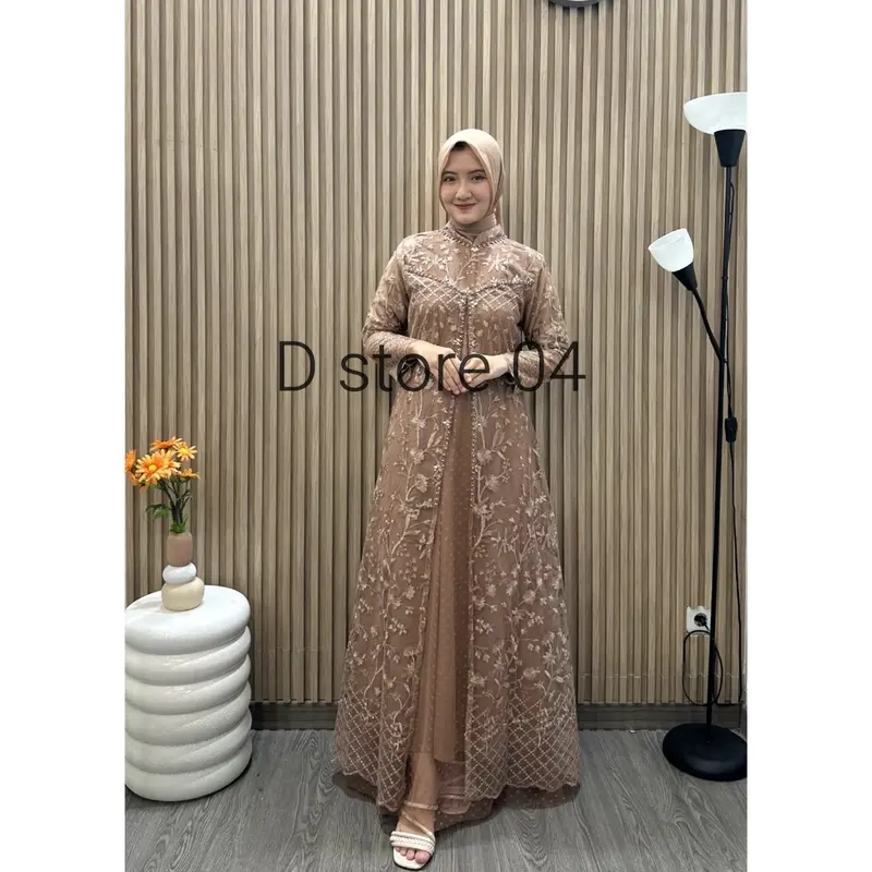 Dstore04 || Kinan Dress III/Gamis Jumbo/Gamis Terbaru/Seragaman Pesta/Dress Pesta/Gamis Kondangan/Gamis Modern 1