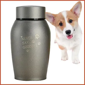 Urn for Pet Ashes Cat Shape Memorial Cremation Urns-Handcrafted Black Decorative Urns for Funeral Cat u  /Pet Memorial Ashes Urn Small Stainless