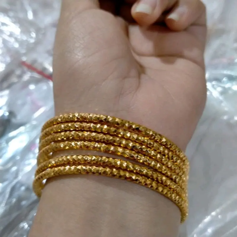 Gelang keroncong wanita gold isi 6 pcs