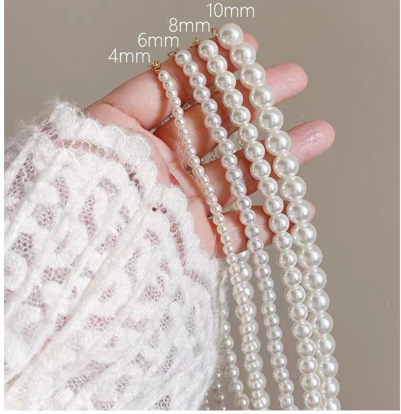 Product Introduction of European and American Fashion Simple Shijia Pearl Necklace for Women Beaded Retro Niche Fashion Simple Choker Chain Versatile Choker 8