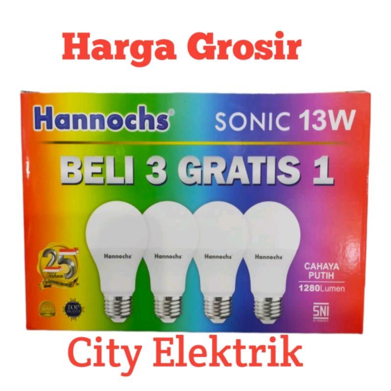 Hannochs Lampu LED Sonic BELI 3 GRATIS 1 ( 4pc ) 6 Watt, 10 Watt, 13 Watt,  Bergaransi 1 Tahun 0