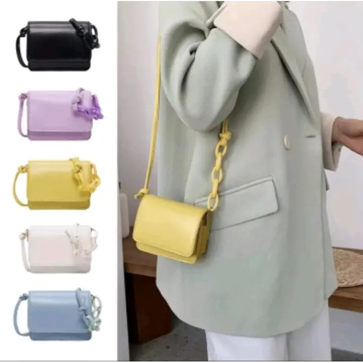 Tas Selempang Mini Wanita Rantai Polos 1
