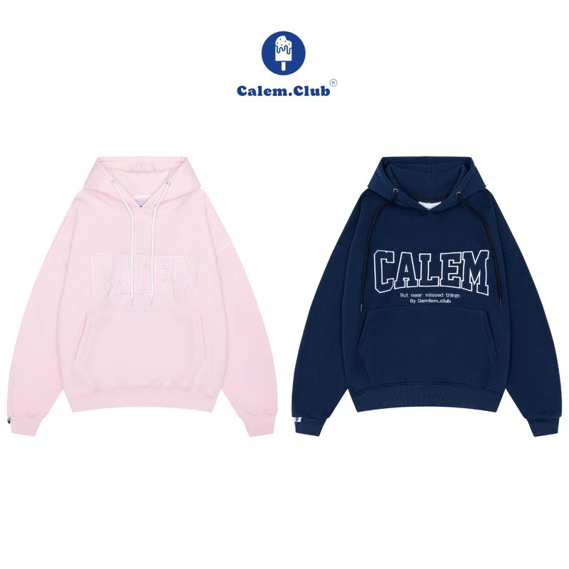 Calem Club - Áo Hoodie chui đầu thêu MISSED THINGS form BOXY vải nỉ bông  áo thu đông dài tay