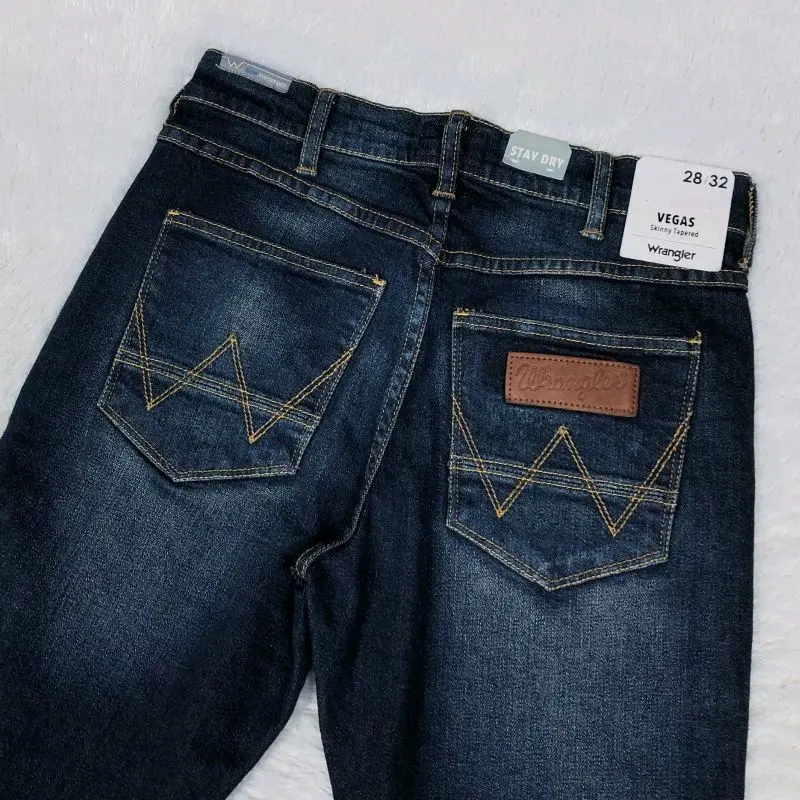 Celana Jeans Slimfit/Melar Wr4ngl3'r Premium Pria+Celana Panjang Strech Best Quality-Celana Pria Size 27-34 Denim