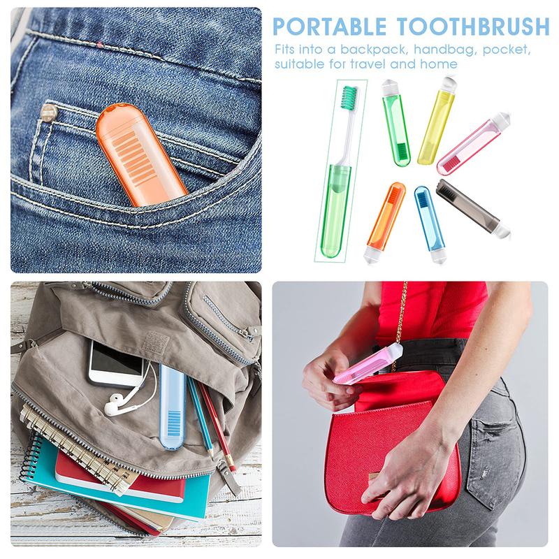 Product Introduction of 1Pcs Folding Toothbrush With Box Portable Travel Camping Outdoor Business Trip Tooth Brush Soft Toothbrush Oral Cleaning Tools 13