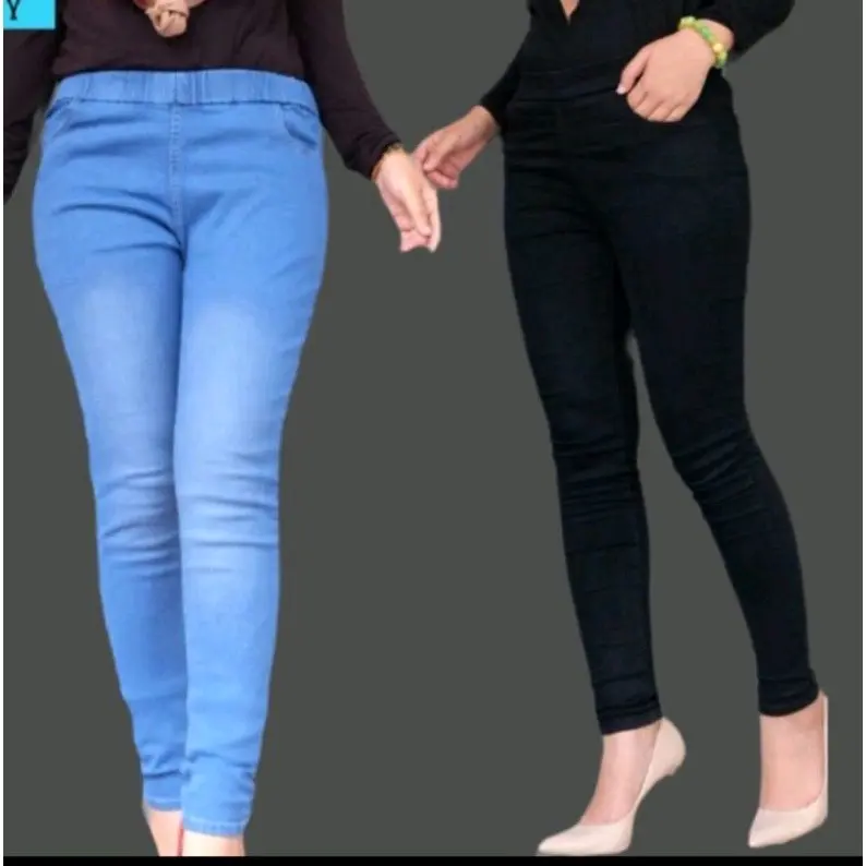 Plus SIze Womens Skinny Fit Jeggings Stretchable Waist Jeans Getah Pinggang Jeans Jegging Perempuan Size Besar Jeggings