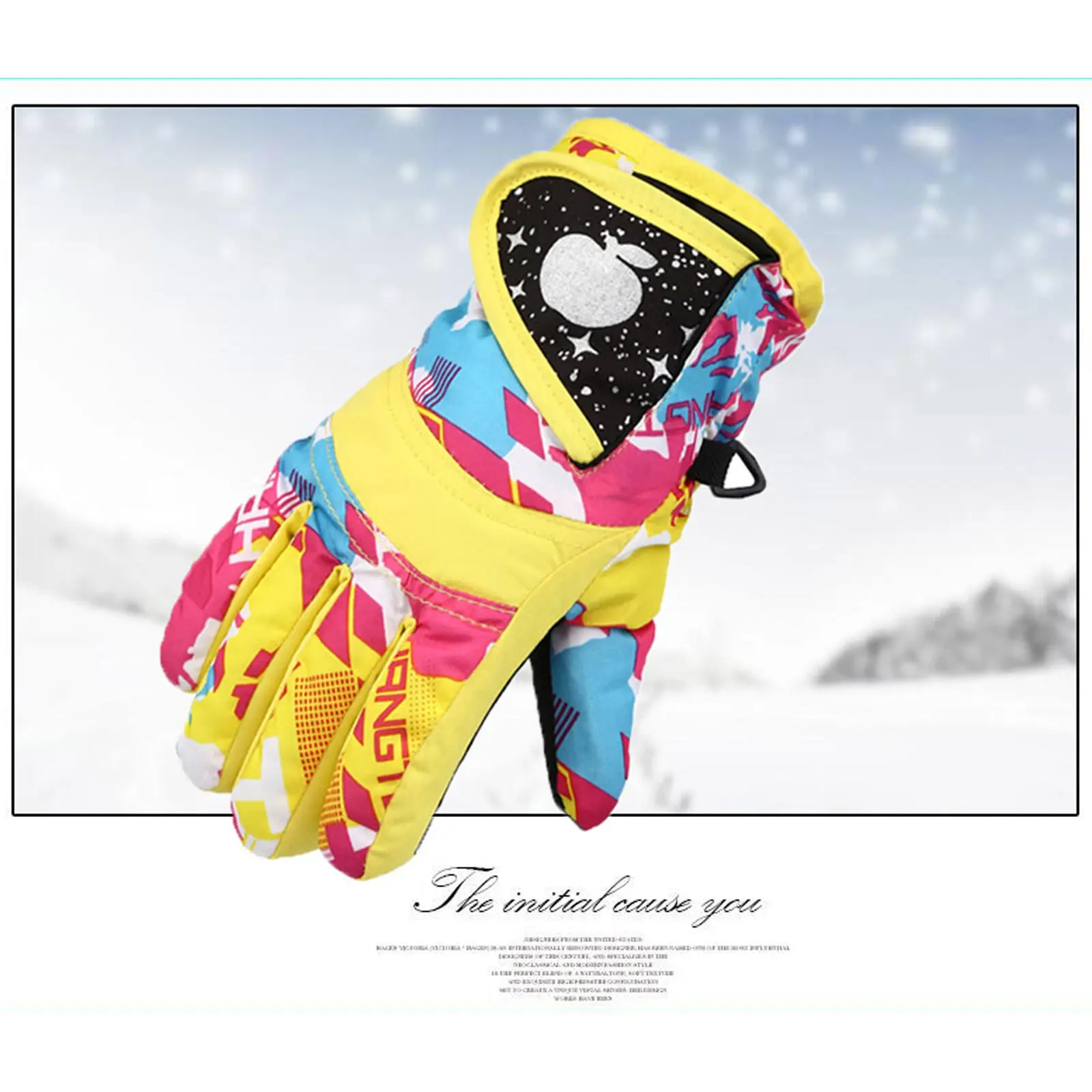 Winter Snow Ski Gloves for Kids Boys Girls Winter Warm Snow Windproof Mittens Outdoor Sports Skiing Cold Weather Gloves Mittens